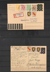 1945-1949, GANZSACHEN SCHACHBRETTMUSTER, herrlicher Posten mit weit ...