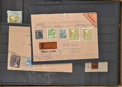 1946-1949, 58 WERTBRIEFE, dabei seltene Postostufen, Nachnahme, ...