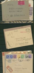 1946, über 50 Belege umfassender Briefposten mit schwarzem ...