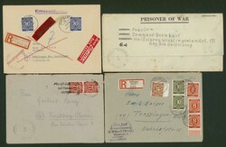 1946, über 50 Belege umfassender Briefposten mit schwarzem ...