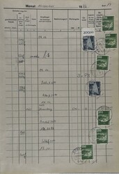 1987-1990, 44 Einlieferungsbestätigungslisten im A4-Format, für ...