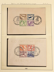 BERLIN 1936, erstaunliche Sammlung der Olympia-Blocks in großer ...