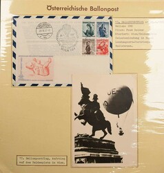 ÖSTERREICH BALLONPOST, Ausstellungs-Sammlung in fünf Bänden auf ...