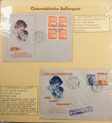 ÖSTERREICH BALLONPOST, Ausstellungs-Sammlung in fünf Bänden auf ...