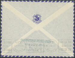 FLUGPOST, vier sehr frühe Belege aus den französischen Kolonien, ...