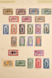 1900-1965 (ca.), frz. Kolonien ungebrauchte Teilsammlungen auf losen ...