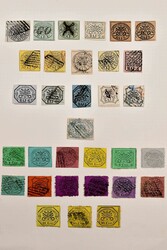 1851-1859, meist gestempelte, uralte Sammlung die der Sammler wohl in ...