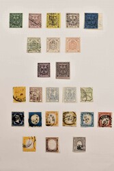 1851-1859, meist gestempelte, uralte Sammlung die der Sammler wohl in ...