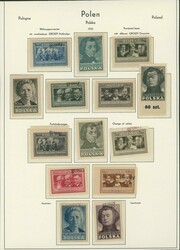 1950, Sammlung "Groszy"-Aufdrucke, insgesamt 124 Marken, dabei auch ...