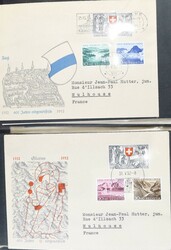 1937-2000, Partie Briefe im Album, insgesamt ca. 180 Stück mit ...
