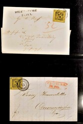 BADEN bis WÜRTTEMBERG, 39 Belege bzw. wenige Briefvorderseiten mit ...