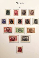 1920, ungebraucht und postfrisch, dabei ALLENSTEIN mit den nicht ...