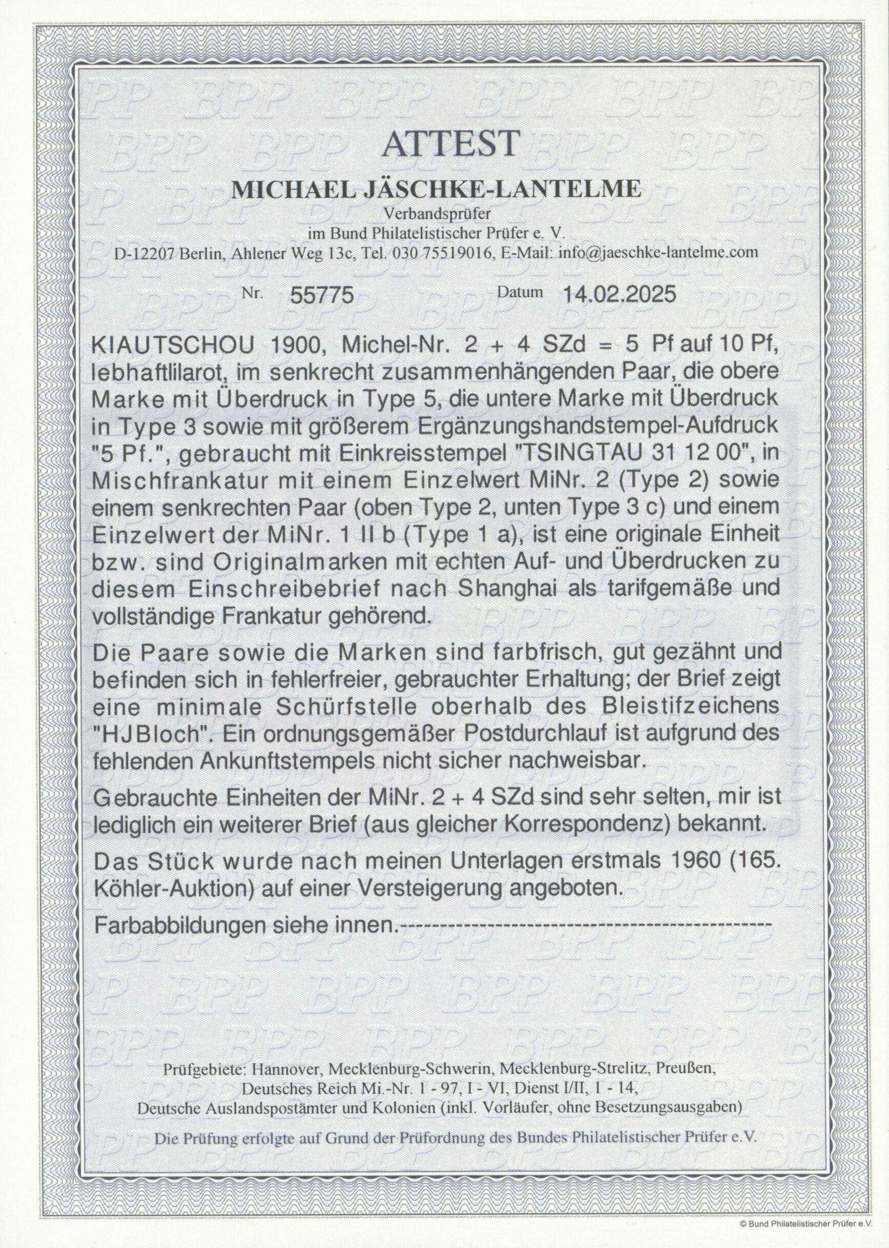 Image 2 for lot number 6962 for Ulrich Felzmann 187th Auction