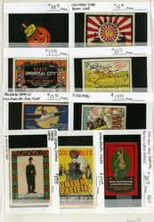 1910-30s collection of 450+ poster stamps, mostly pre-WWI Americana, ...