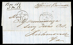 1862 (12 Aug) "Official Business" FL from Charleston, S.C. to ...
