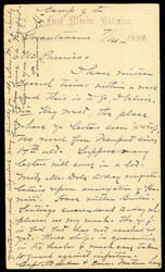 1898 (18 July) 1c stationery card from Maj.Henry Clay Cochrane, ...