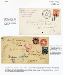 1906-09 American Troops in Cuba, eight covers or cards neatly ...