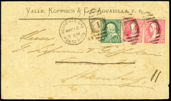 1899 (12 May) commercial cover to Germany, franked with 1c and 2x2c, ...