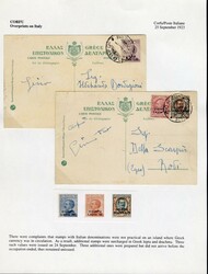 1923 selection of eight covers or cards on exhibit pages, showing ...