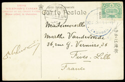 1913 (20 Aug) picture postcard to France, single 10pa franking with ...