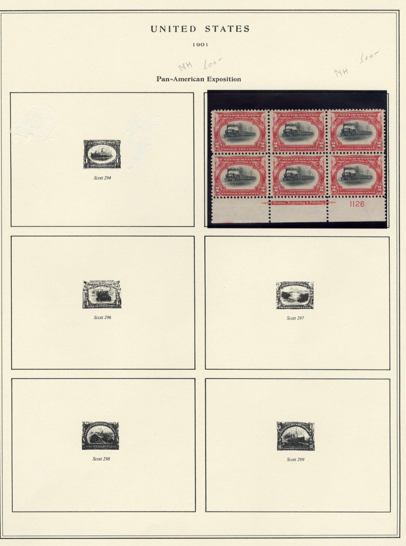 LARGE LOTS AND COLLECTIONS UNITED STATES - Plate No. Blocks 1901-1959 ...