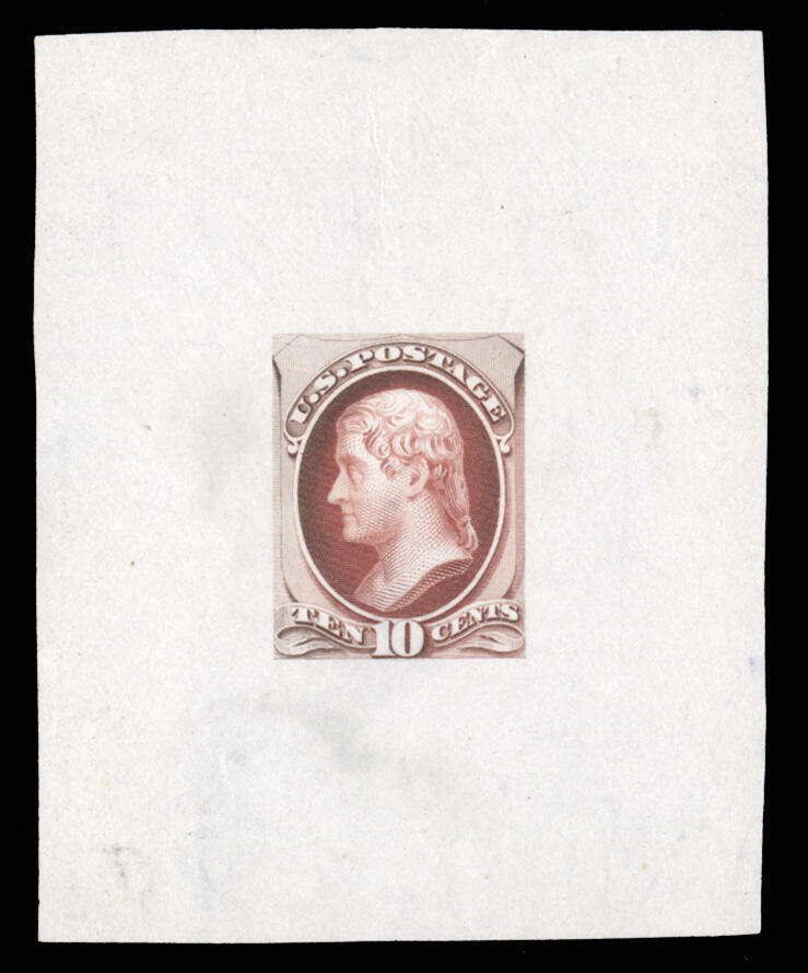 United States 1870-71 Issue (150TC1) 1870 10c brown, large die proof ...