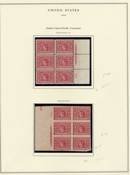 LARGE LOTS AND COLLECTIONS UNITED STATES - Plate No. Blocks 1901-1959 ...