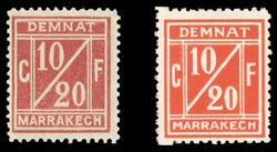 FRENCH COLONIES French Morocco Local Stamps (21L1-21L2) 1906-07 ...