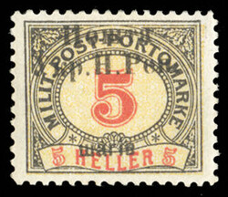 WESTERN UKRAINE (33) 1919 5sh on 5h black, red &amp; yellow, pos.18, ...