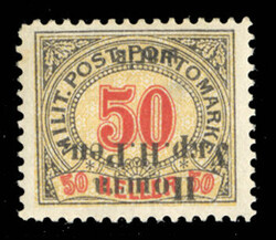 WESTERN UKRAINE (40a) 1919 50sh on 50h black, red & yellow, Overprint ...