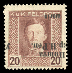 WESTERN UKRAINE (52var) 1919 20sh on 20h lilac brown, Overprint ...