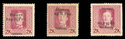 WESTERN UKRAINE (60c,60d) 1919 2hr on 2k rose, straw, "Hriven" ...