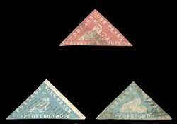 LARGE LOTS AND COLLECTIONS CAPE OF GOOD HOPE 1861 1d vermilion, 4d ...