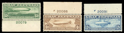 United States - Air Post (C13-15) 1930 Zeppelin, 65c-$2.60, top ...