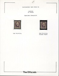 United States - Official Stamps (O1S/35S) 1875 Specimen overprints in ...