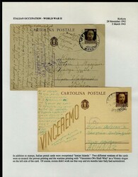 CORFU Italian Occupation 1917-43 selection of seven covers or cards ...