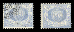 SAN MARINO (22) 1877-99 1 Lire light blue, used and unused, good ...