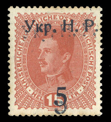 WESTERN UKRAINE (5b) 1918 Kolomyia Issue, 5sot on 15h dull red, ...