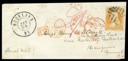 (71) 1861 30c orange Franklin tied by bold geometric cancel with ...