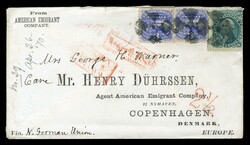 (96,114) 1869 3c ultramarine Pictorial, two singles, and 1868 10c ...