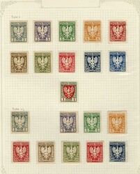 POLAND (61/71,J35-39) 1919 Polish Eagle, specialized collection of ...