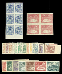 POLAND (81/89P) 1919 Issues for Northern Poland, 3f-10M, imperforate ...