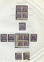 POLAND (153a,b,var) 1921 "3 Mk" on 40f violet, specialized group, ...