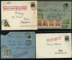 LARGE LOTS AND COLLECTIONS POLAND Local Stamps 1918-22 Warszawa, ...