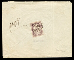 1898 (18 July) locally addressed cover, franked on back with 5k lilac ...