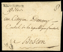 United States Stampless covers Rhode Island 1793 (10 Nov) FL with ...