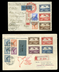 LUXEMBOURG Zeppelin Flights 1932-33 two flown covers, 1932 4th SAF ...
