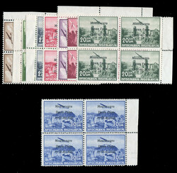 MONTENEGRO Issued under Italian Occupation Air Post (Sass.PA1-8) 1941 ...