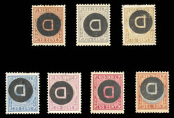 NETHERLANDS COLONIES Netherlands Indies Officials (O21a-27a) 1911 ...