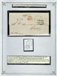 PANAMA 1833-1862 stampless letters, collection of 12 different ...